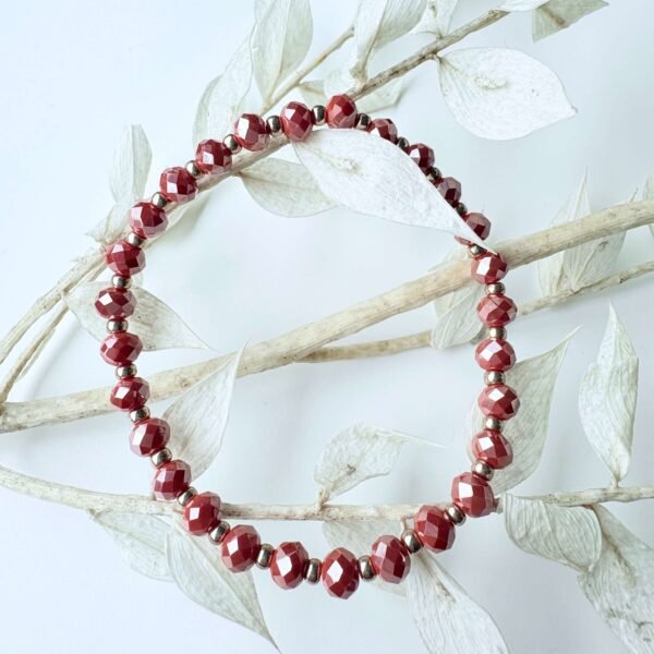Armbandenset facet koraal rood goud - Image 2