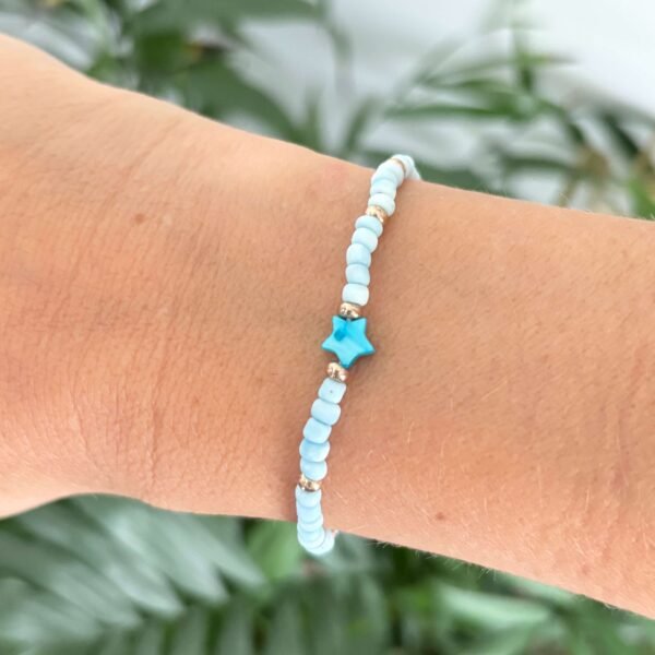 Sterarmband pastelblauw - Image 2