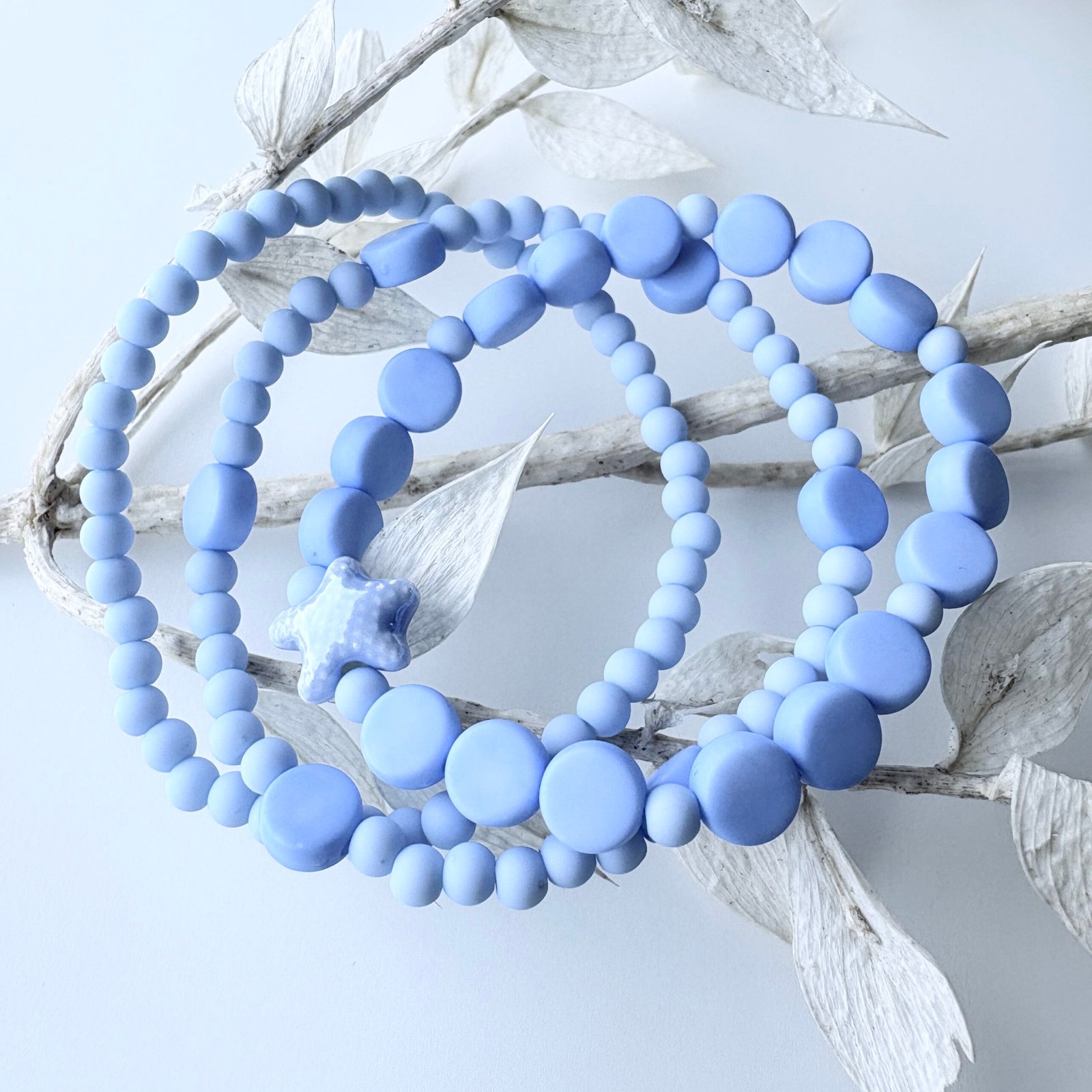 Armbandenset zeester blauw
