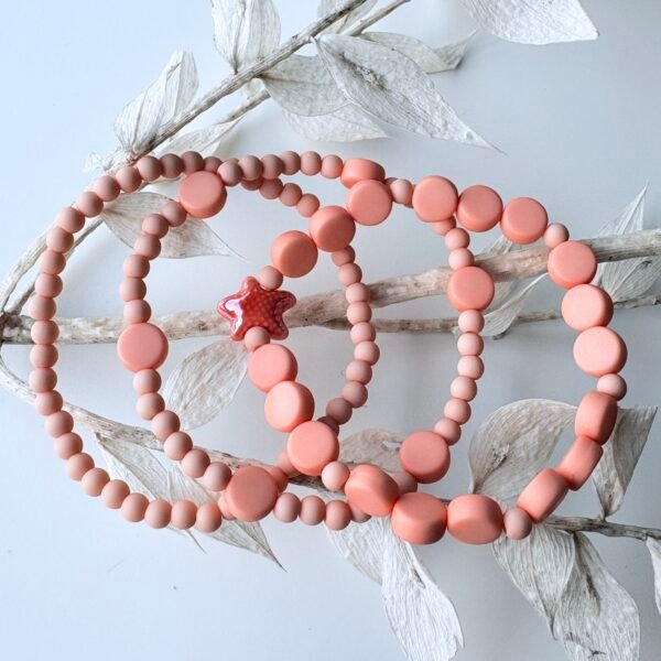 Armbandenset zeester oranje