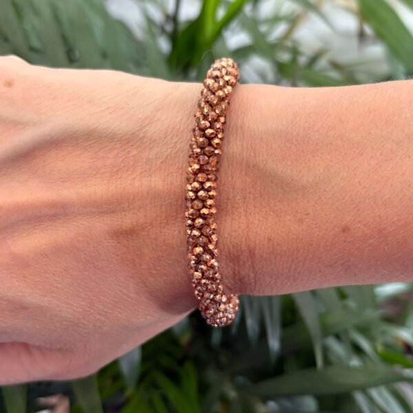 Facetarmband koperbruin - Image 2