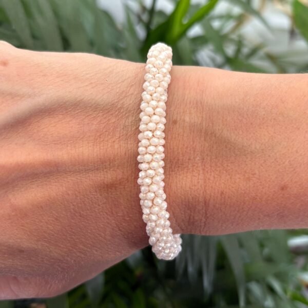 Facetarmband vanille wit - Image 2