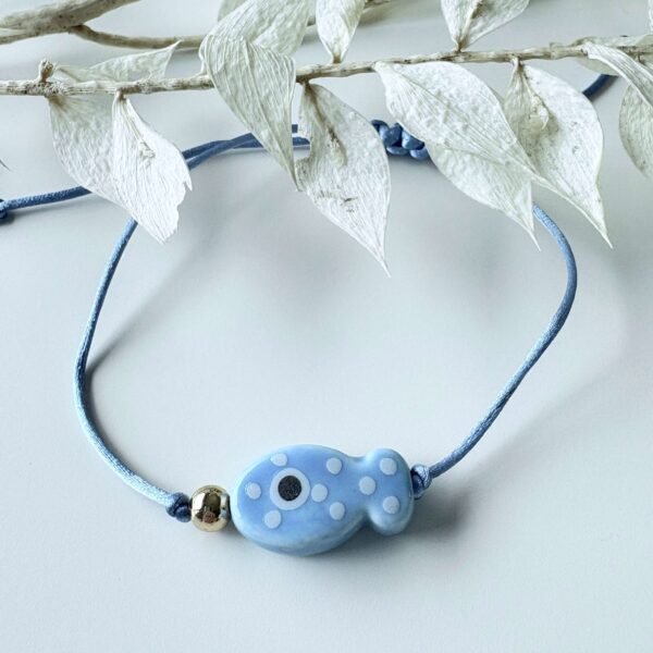 Verstelbare armband vis blauw