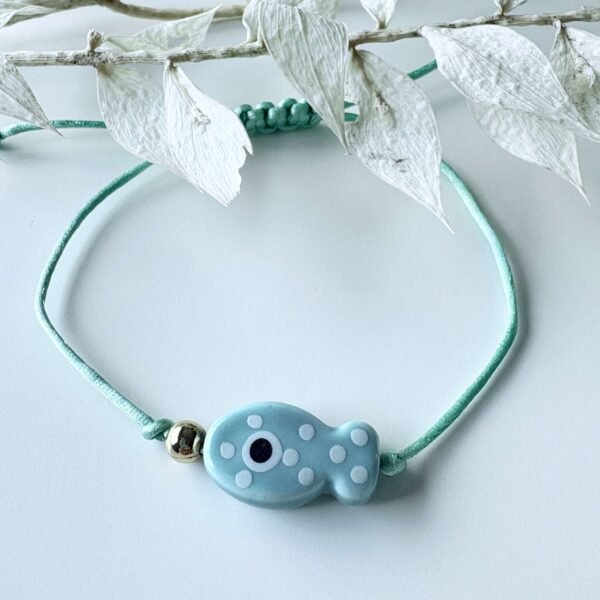 Verstelbare armband vis groen
