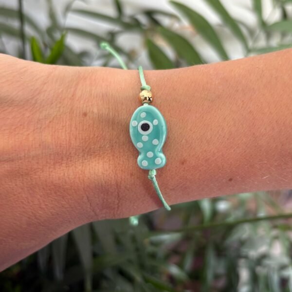 Verstelbare armband vis groen - Image 2