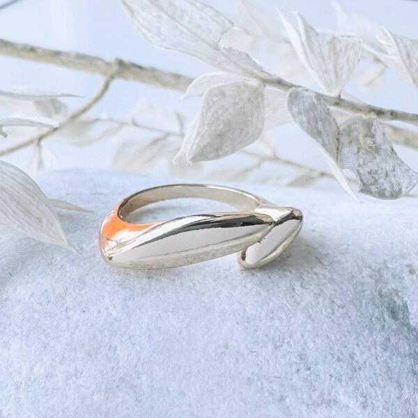 Dubbele ovaal ring smal goud