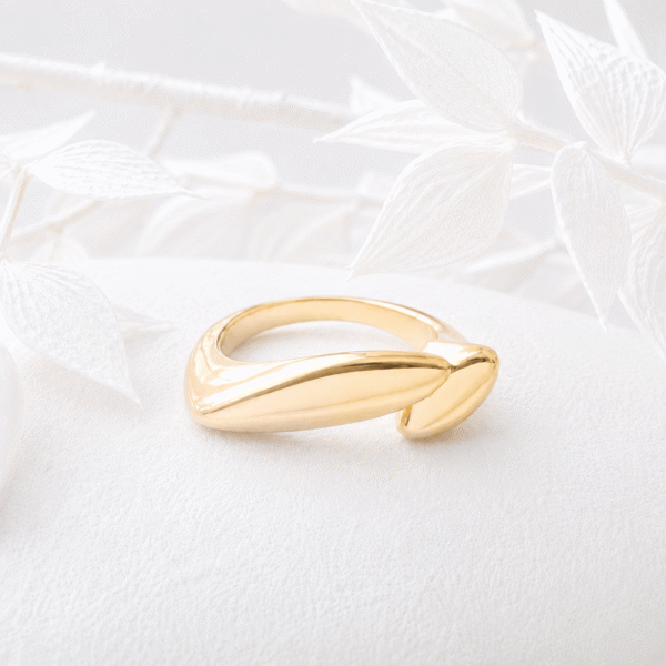 Dubbele ovaal ring smal goud