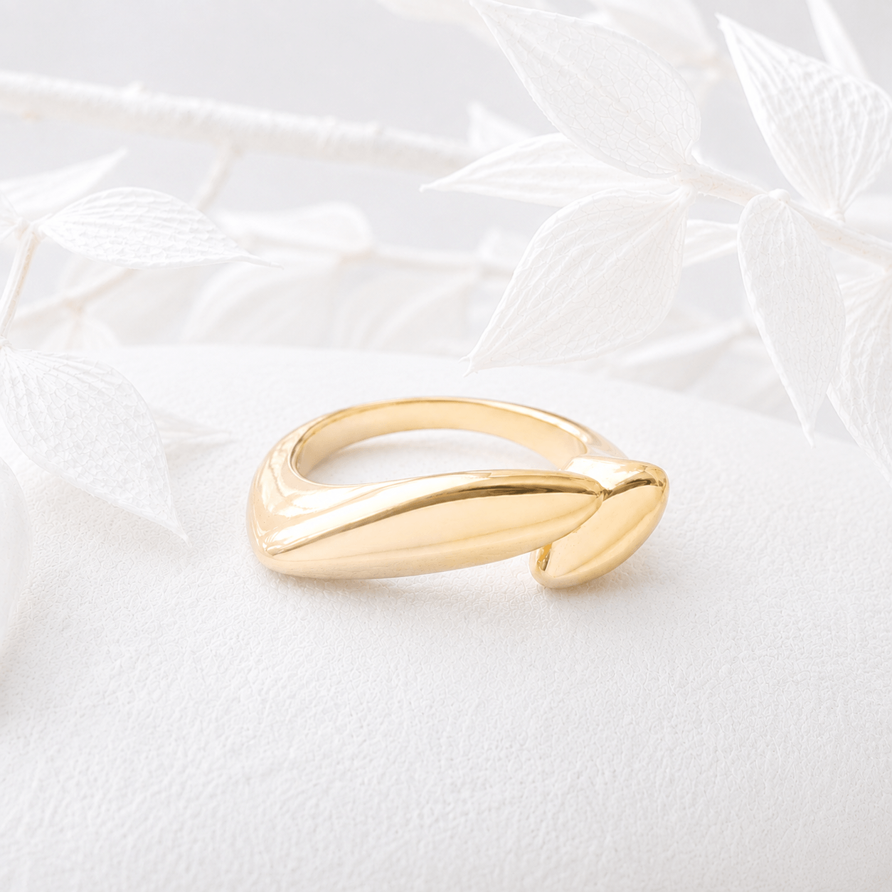 Dubbele ovaal ring smal goud