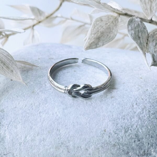 Knoop ring zilver
