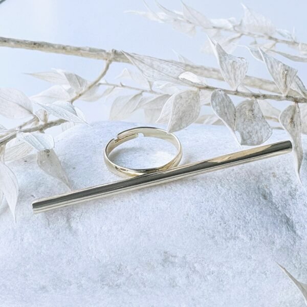 Ronde staaf ring goud