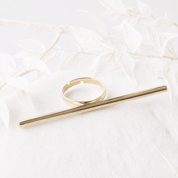 Ronde staaf ring goud