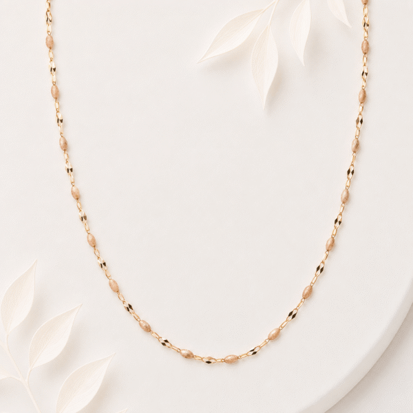Ketting goud beige RVS