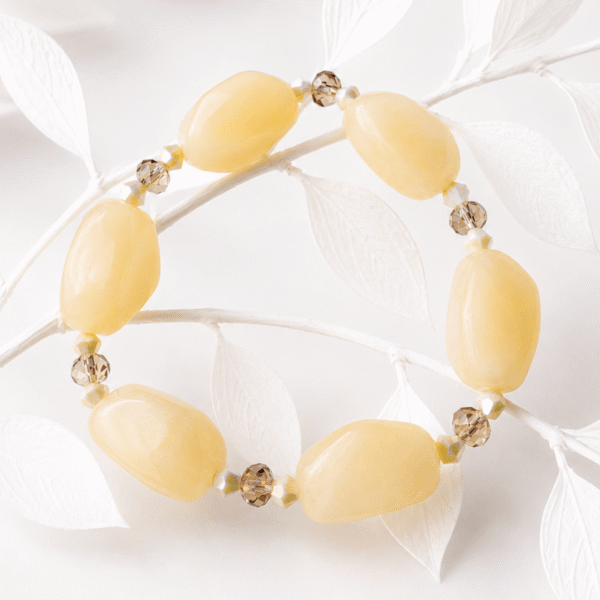 Statement armband pastelgeel